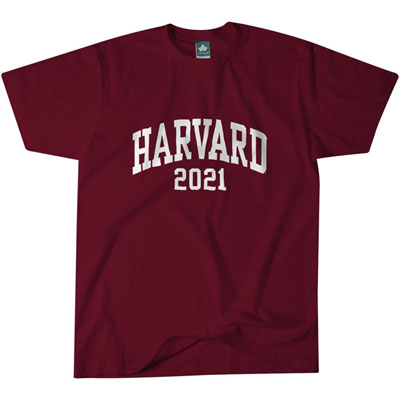 미국 하버드 대학 클래스 2021 티셔츠-크림슨[HARVARD] 아이비리그 대학교 정품